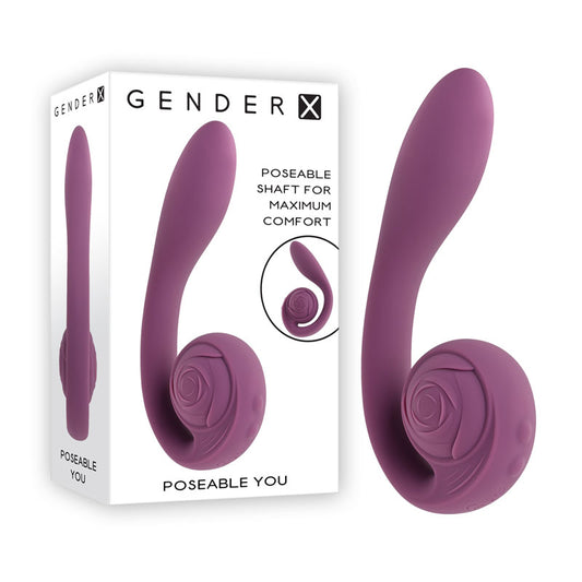 Gender X Poseable You Purple Usb Rechargeable Poseable Vibrator