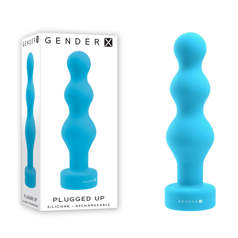 Gender X Plugged Up Blue 13.6 Cm Usb Rechargeable Butt Plug