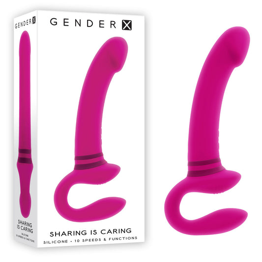 Gender X Sharing Is Caring Pink 21.9 Cm Usb Rechargeable Strapless Strap On