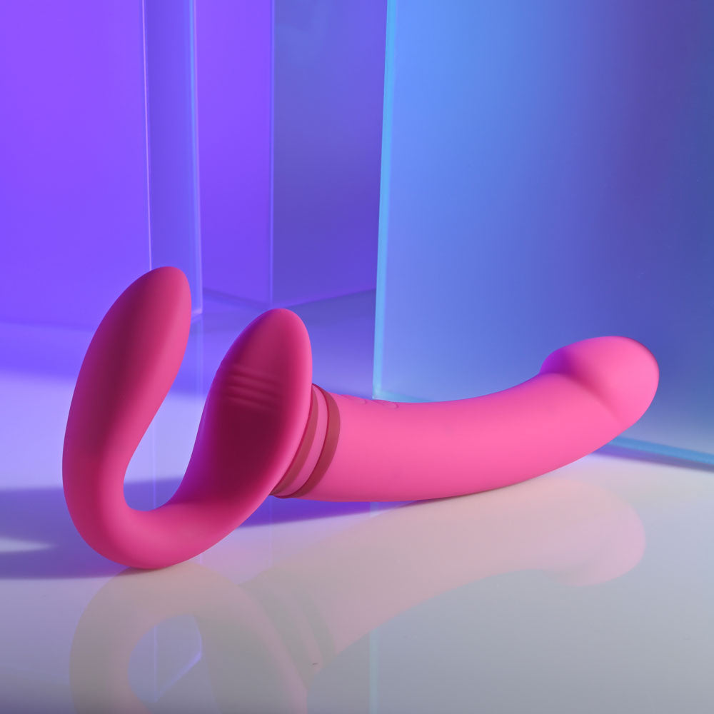 Gender X Sharing Is Caring Pink 21.9 Cm Usb Rechargeable Strapless Strap On