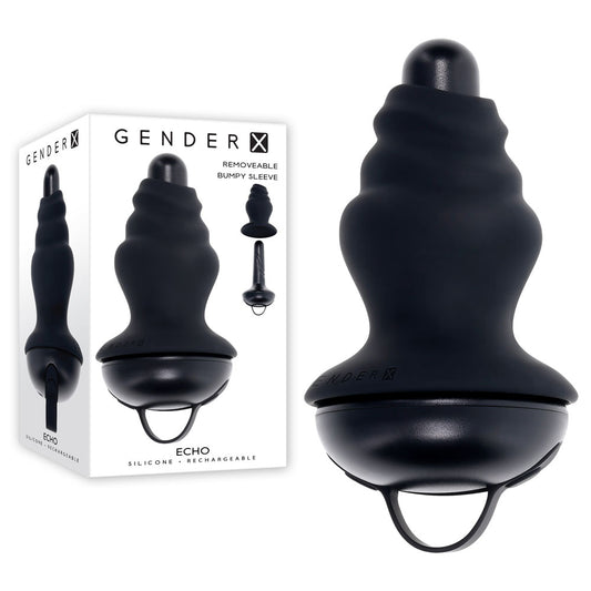 Gender X Echo Black 15.3 Cm Usb Rechargeable Butt Plug