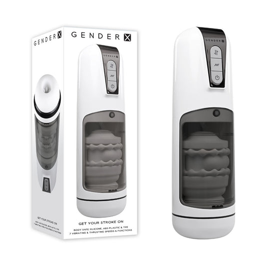 Gender X Get Your Stroke On Usb Rechargeable Thrusting & Vibrating Auto Masturbator