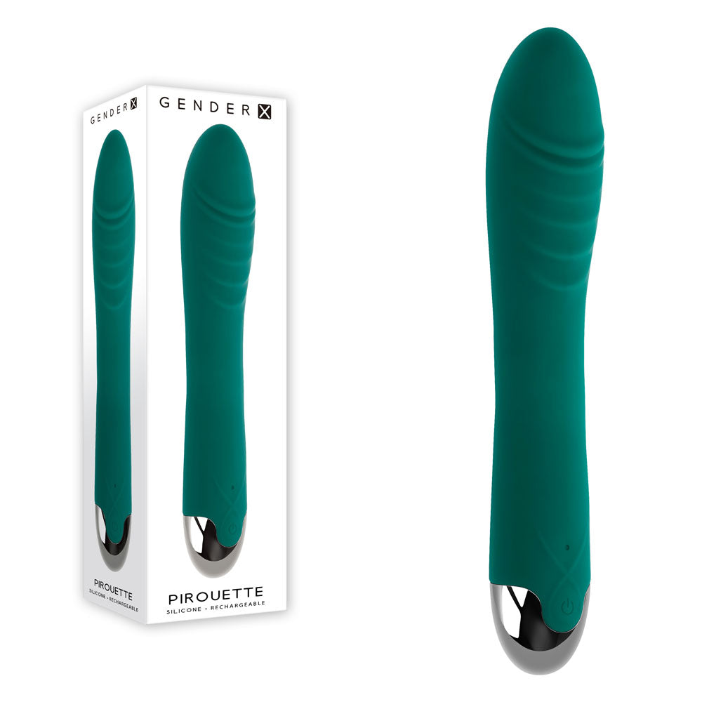 Gender X Pirouette Green 20.6 Cm Usb Rechargeable Vibrator