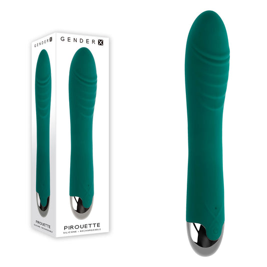 Gender X Pirouette Green 20.6 Cm Usb Rechargeable Vibrator