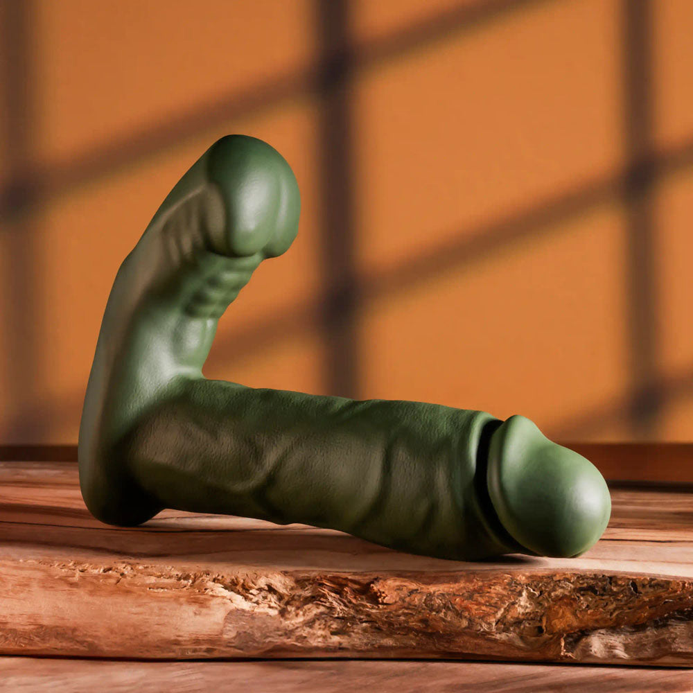 Gender X The Hunk Green 15.2 Cm Usb Rechargeable Thrusting Vibrator With Remote