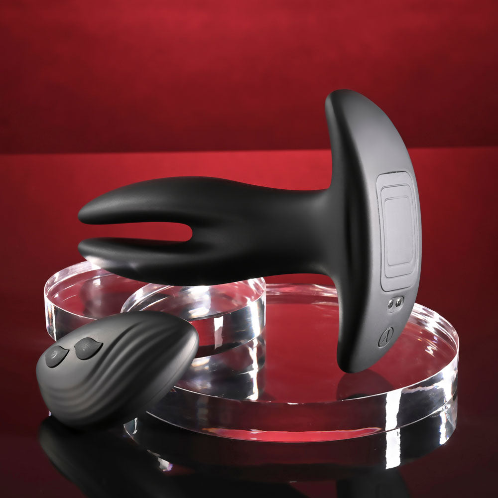 Gender X Spread The Love Black Usb Rechargeable Stretching Anal Plug With Wireless Remote