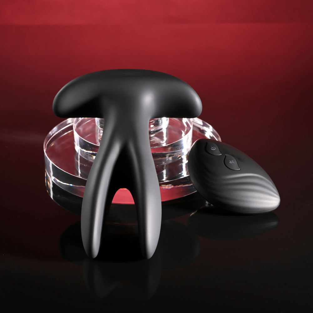 Gender X Spread The Love Black Usb Rechargeable Stretching Anal Plug With Wireless Remote