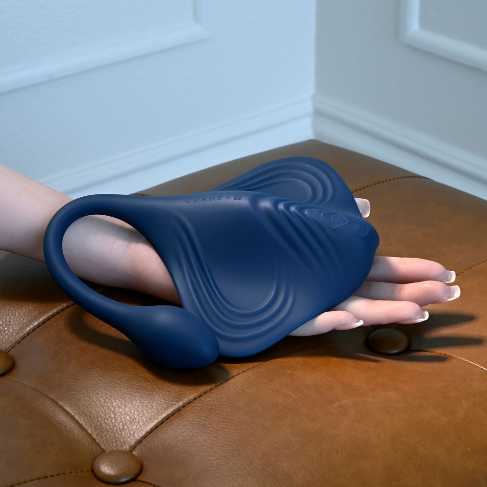 Gender X Daily Grind Blue Usb Rechargeable Grinding Pad With Anal Plug