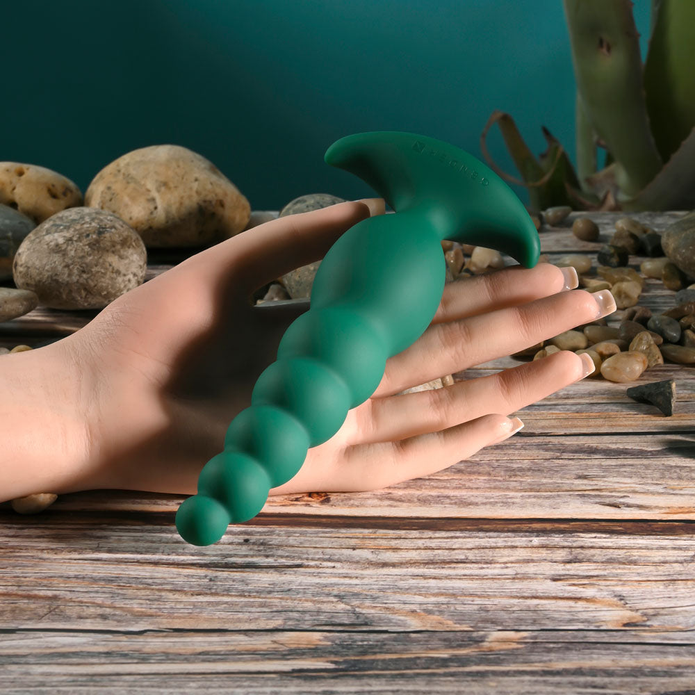 Gender X The Rattler Green 17 Cm Usb Rechargeable Vibrating And Twirling Anal Plug