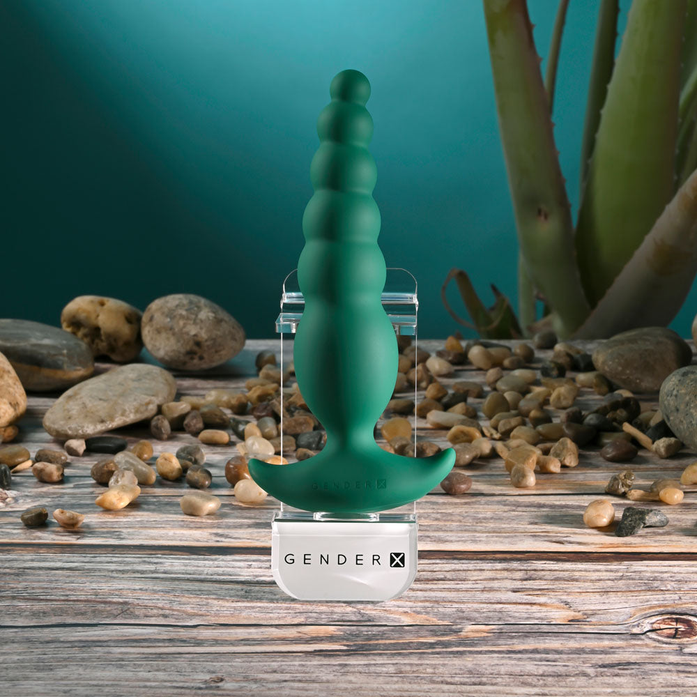 Gender X The Rattler Green 17 Cm Usb Rechargeable Vibrating And Twirling Anal Plug