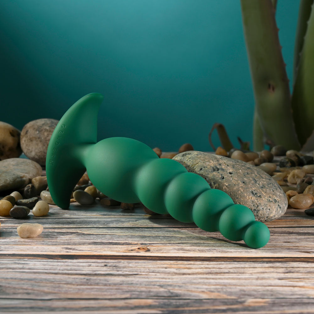 Gender X The Rattler Green 17 Cm Usb Rechargeable Vibrating And Twirling Anal Plug