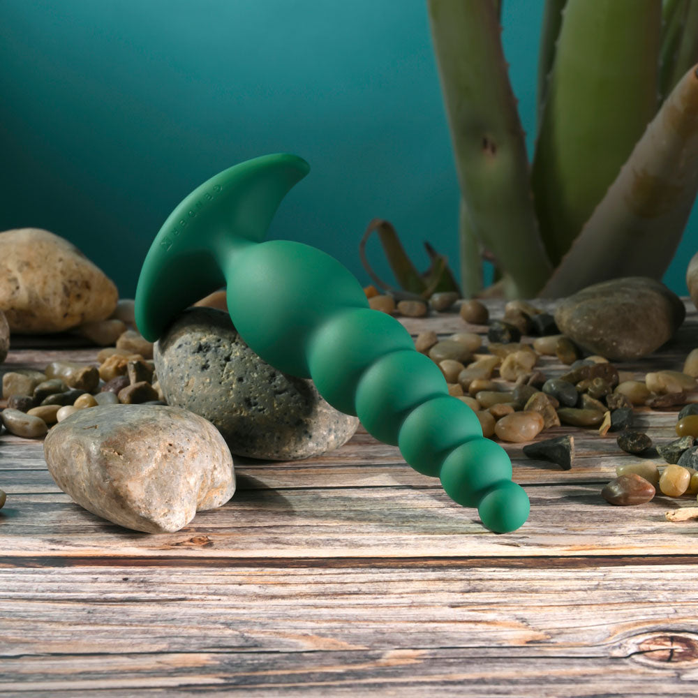 Gender X The Rattler Green 17 Cm Usb Rechargeable Vibrating And Twirling Anal Plug