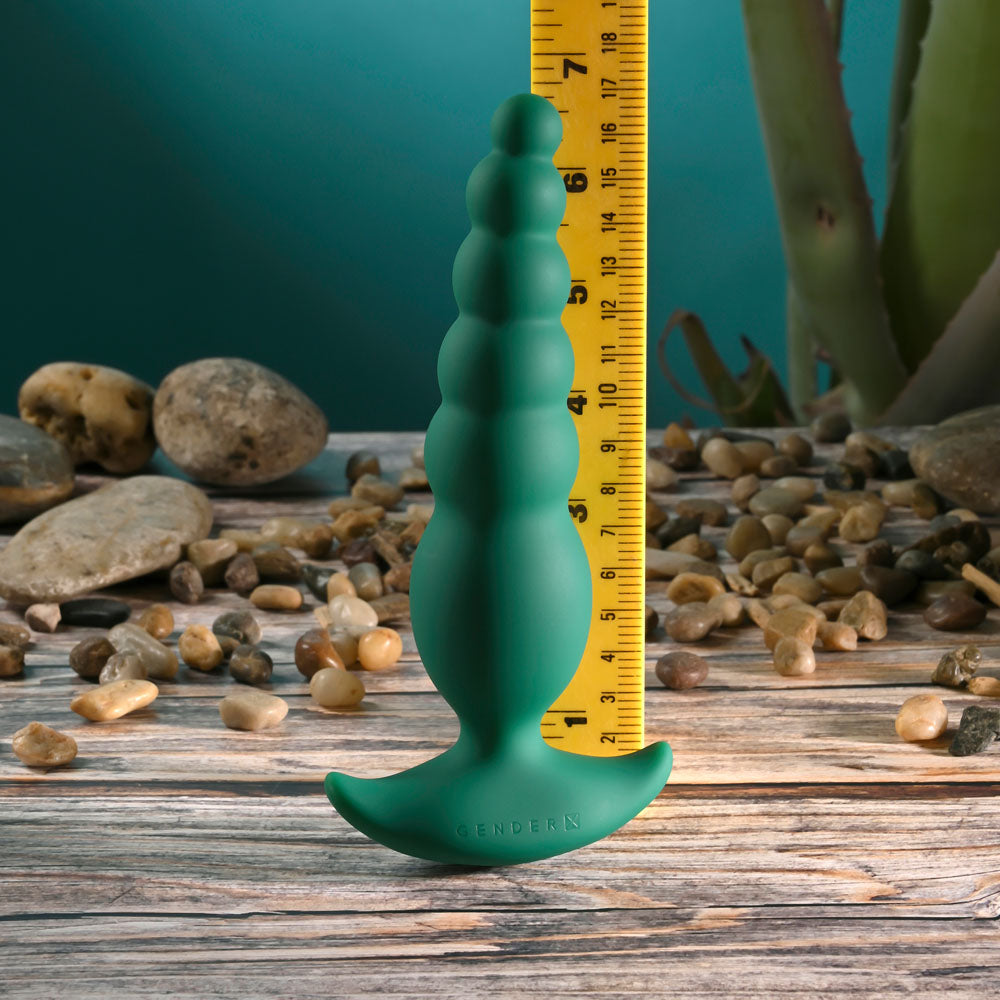 Gender X The Rattler Green 17 Cm Usb Rechargeable Vibrating And Twirling Anal Plug