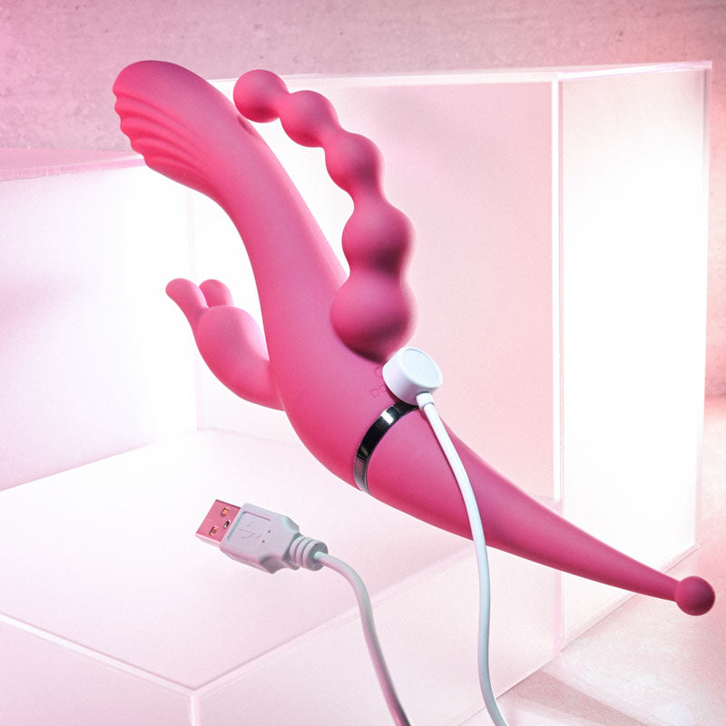 Gender X Four By Four Pink 27.5 Cm Usb Rechargeable Multi Vibrator