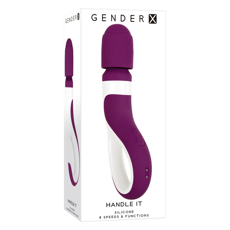 Gender X Handle It Purple/White Usb Rechargeable Massager Wand