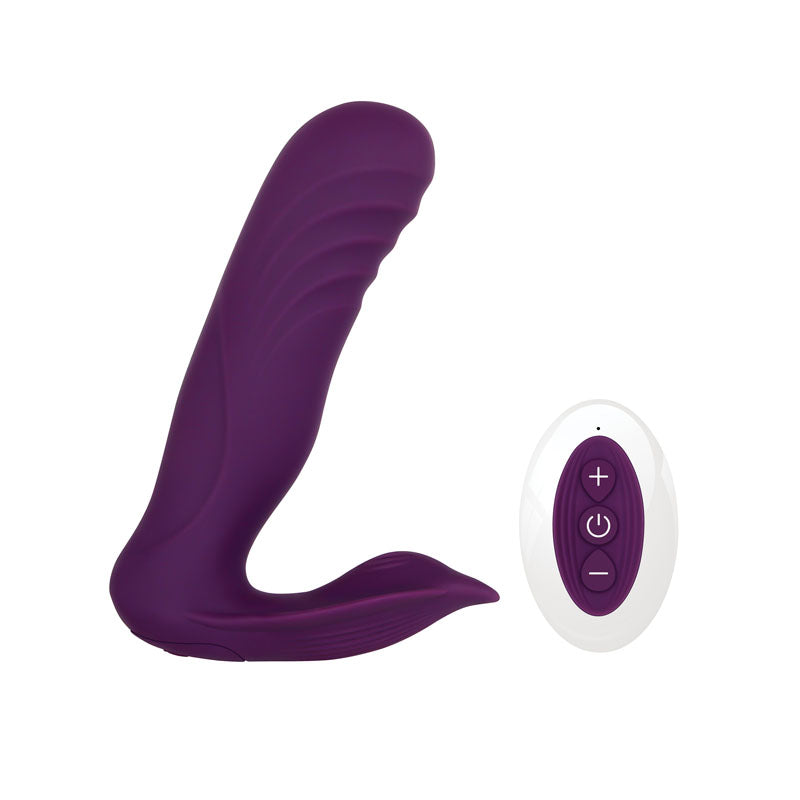 Gender X Velvet Hammer Purple Usb Rechargeable Wearable Vibe With Remote