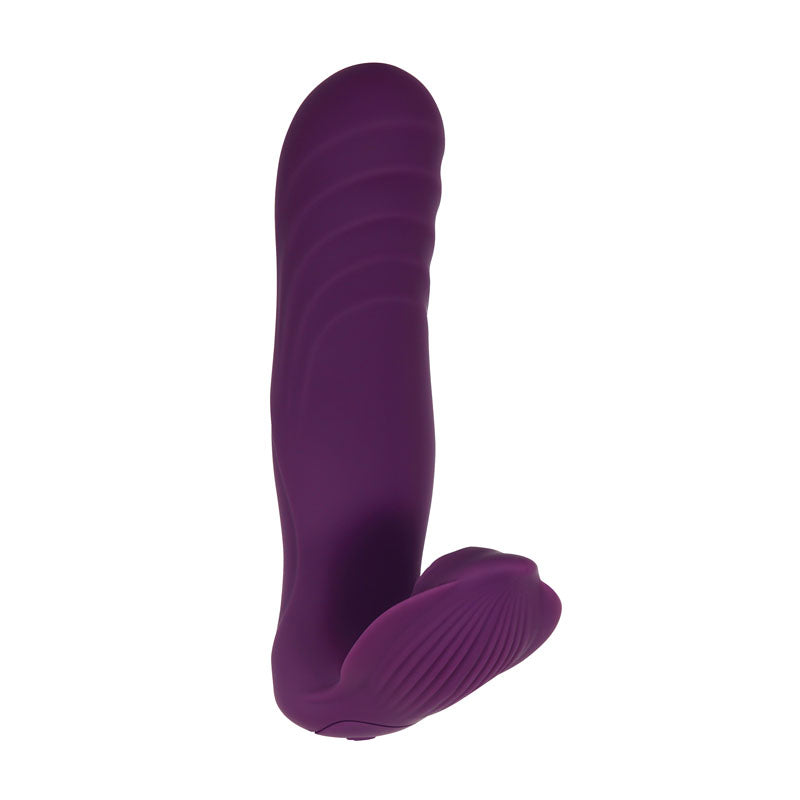 Gender X Velvet Hammer Purple Usb Rechargeable Wearable Vibe With Remote