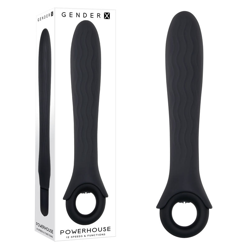 Gender X Powerhouse Black 21.6 Cm Usb Rechargeable Vibrator