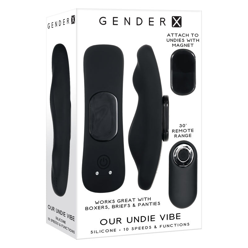Gender X Our Undie Vibe Black Usb Rechargeable Panty Vibe