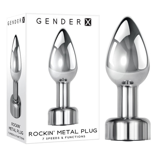 Gender X Rockin' Metal Plug Metallic 9.3 Cm Usb Rechargeable Butt Plug