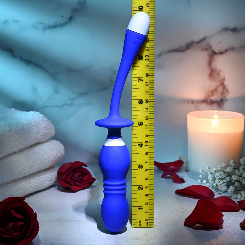 Gender X Play Ball Blue 25 Cm Usb Rechargeable Thrusting & Vibrating Orbs