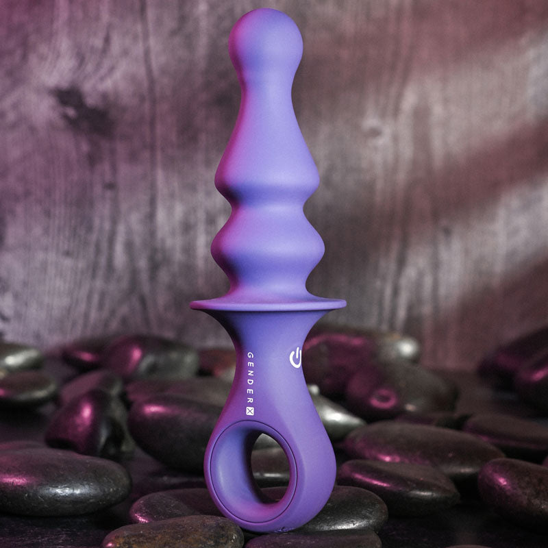 Gender X Ring Pop Dark Blue 15.2 Cm Usb Rechargeable Vibrating Anal Plug