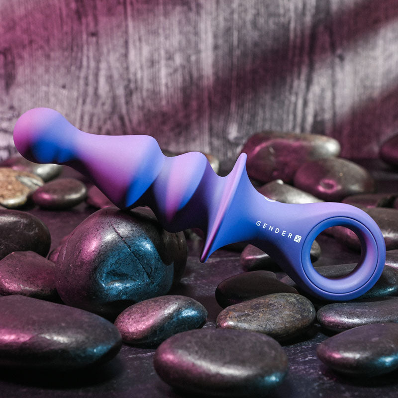 Gender X Ring Pop Dark Blue 15.2 Cm Usb Rechargeable Vibrating Anal Plug