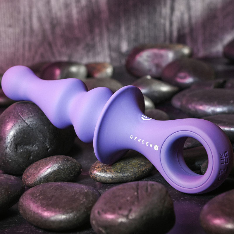 Gender X Ring Pop Dark Blue 15.2 Cm Usb Rechargeable Vibrating Anal Plug