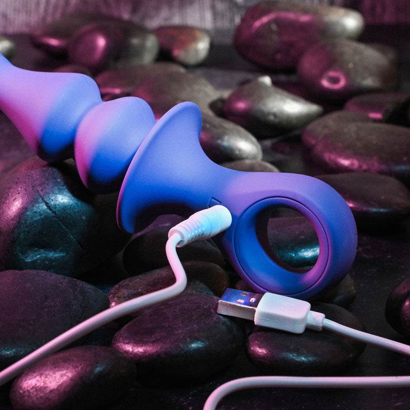 Gender X Ring Pop Dark Blue 15.2 Cm Usb Rechargeable Vibrating Anal Plug