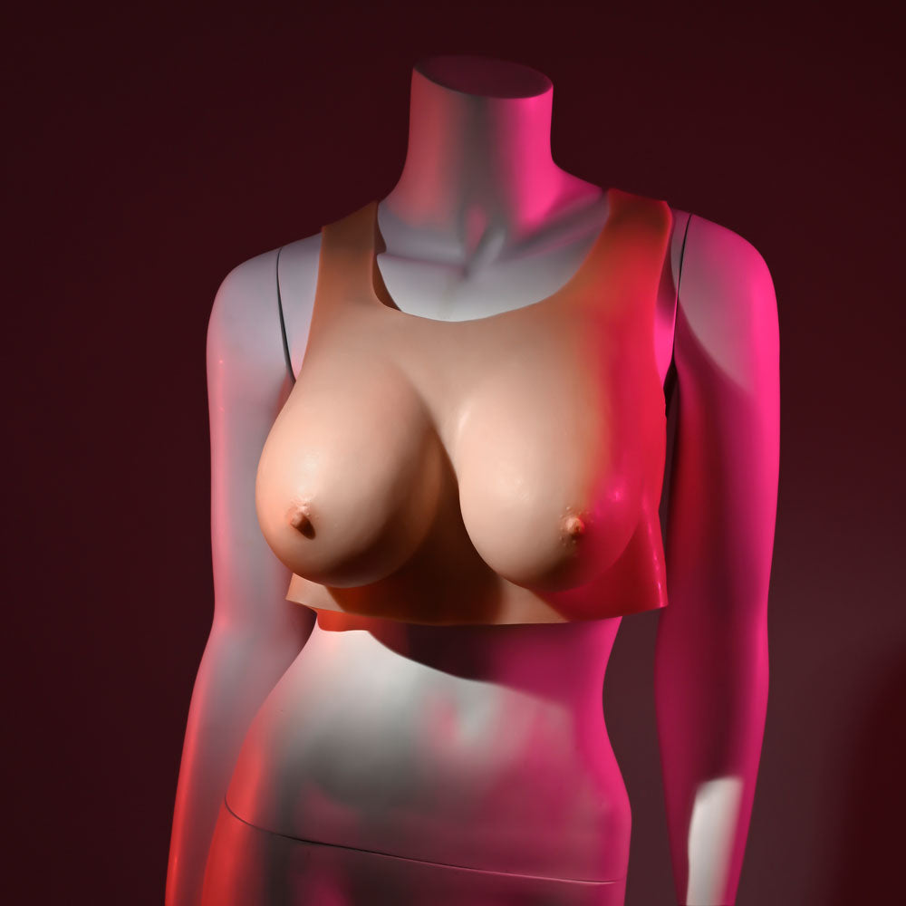 Gender X Undergarments Plate D Cup Light Flesh Wearable Breasts D Cup Size