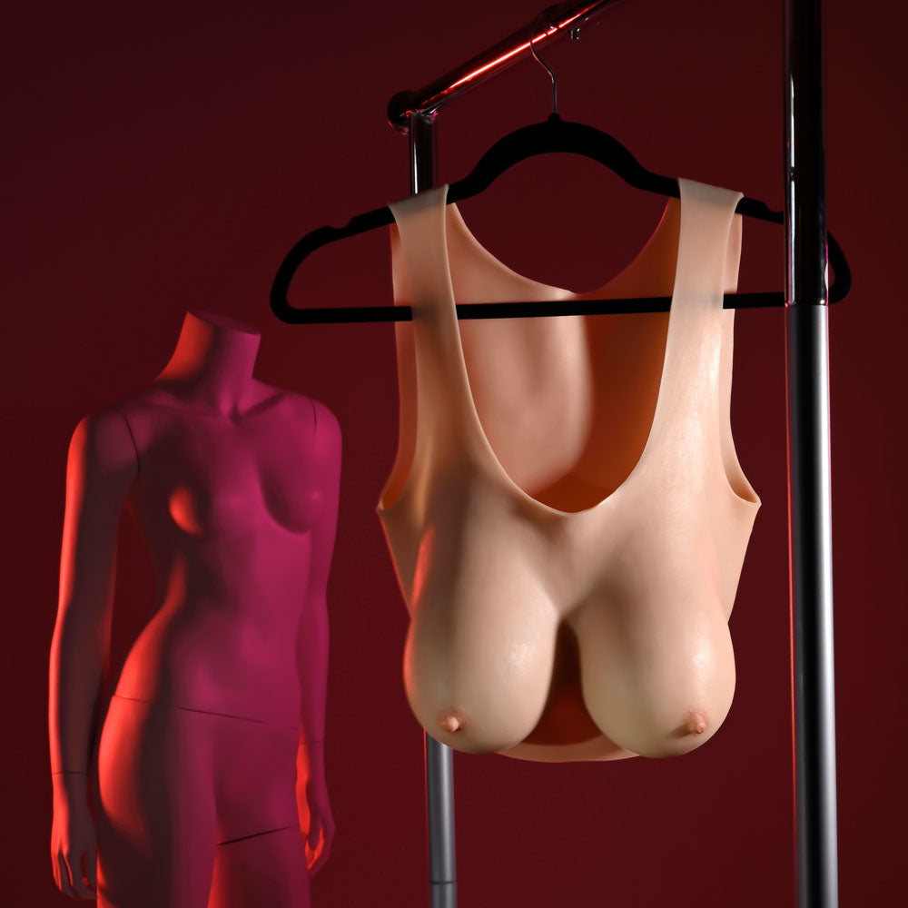 Gender X Undergarments Plate D Cup Light Flesh Wearable Breasts D Cup Size
