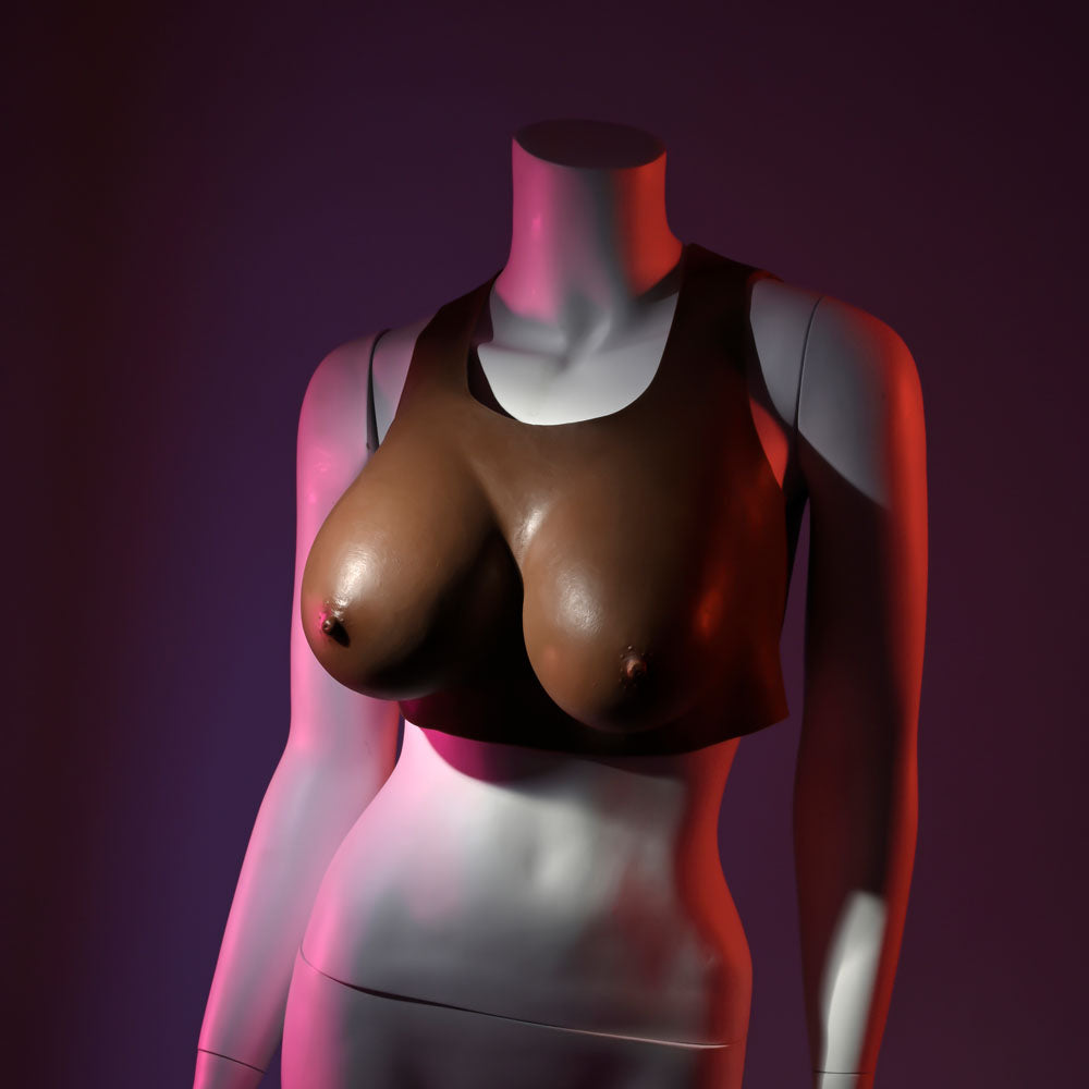 Gender X Undergarments Plate D Cup Dark Brown Wearable Breasts D Cup Size