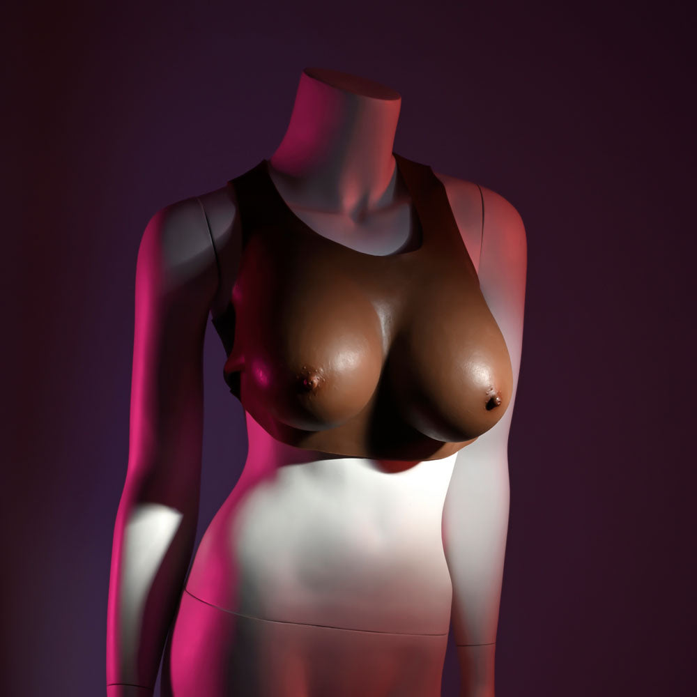 Gender X Undergarments Plate D Cup Dark Brown Wearable Breasts D Cup Size