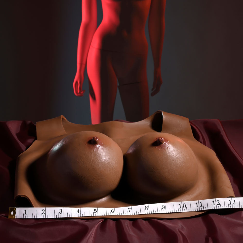 Gender X Undergarments Plate D Cup Dark Brown Wearable Breasts D Cup Size