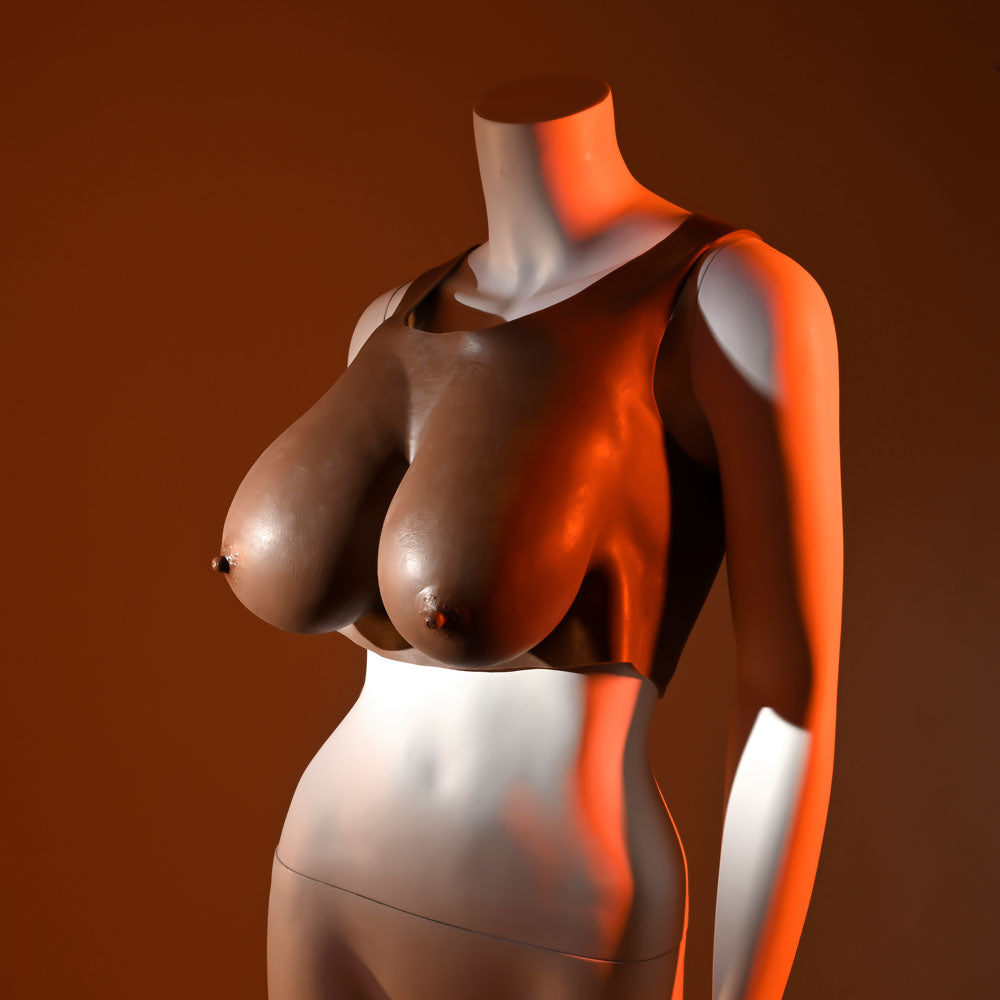 Gender X Undergarments Plate E Cup Dark Brown Wearable Breasts E Cup Size
