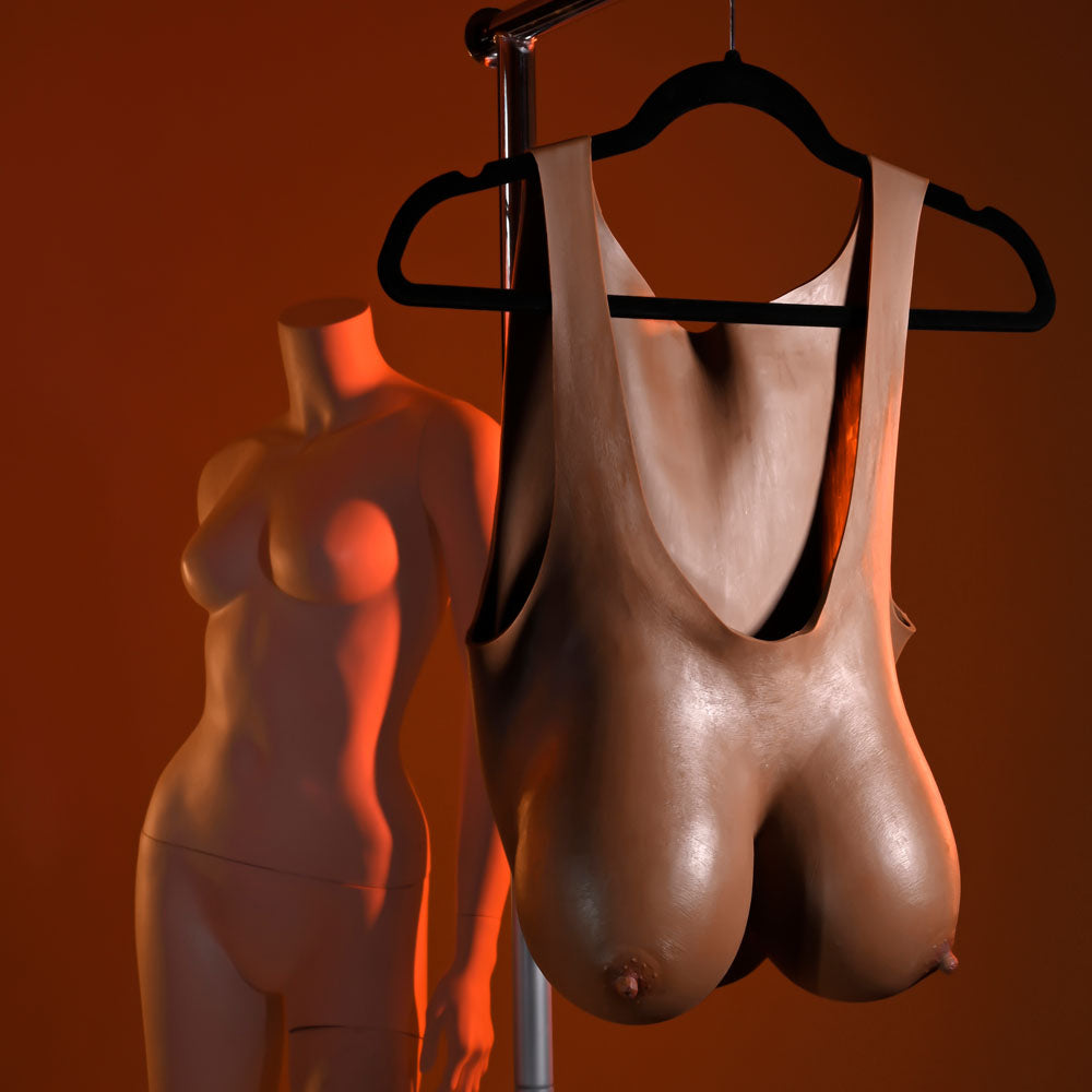 Gender X Undergarments Plate E Cup Dark Brown Wearable Breasts E Cup Size