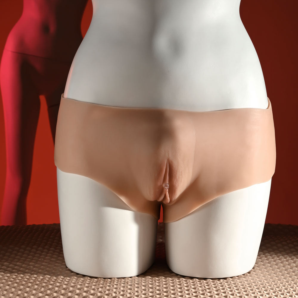 Gender X Undergarments Briefs Light Flesh Wearable Vagina Briefs