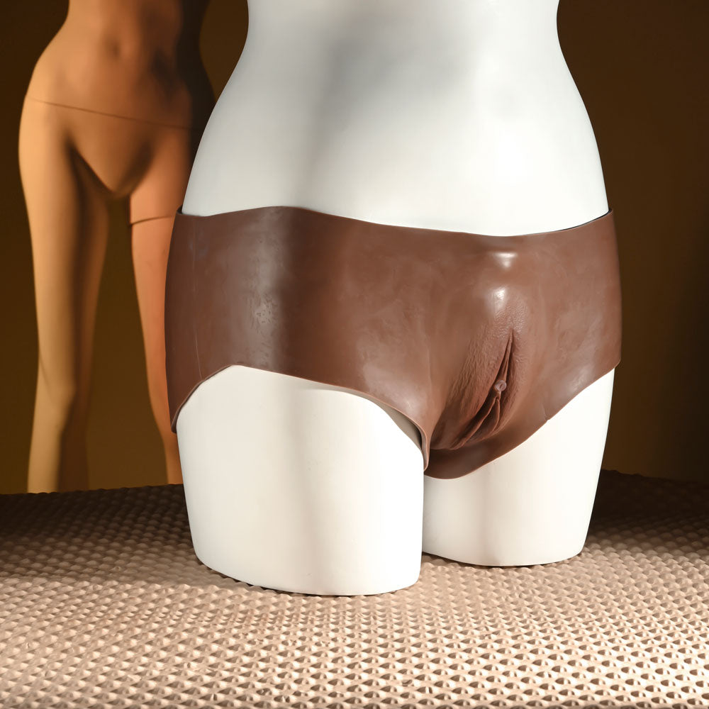 Gender X Undergarments Briefs Dark Brown Wearable Vagina Briefs