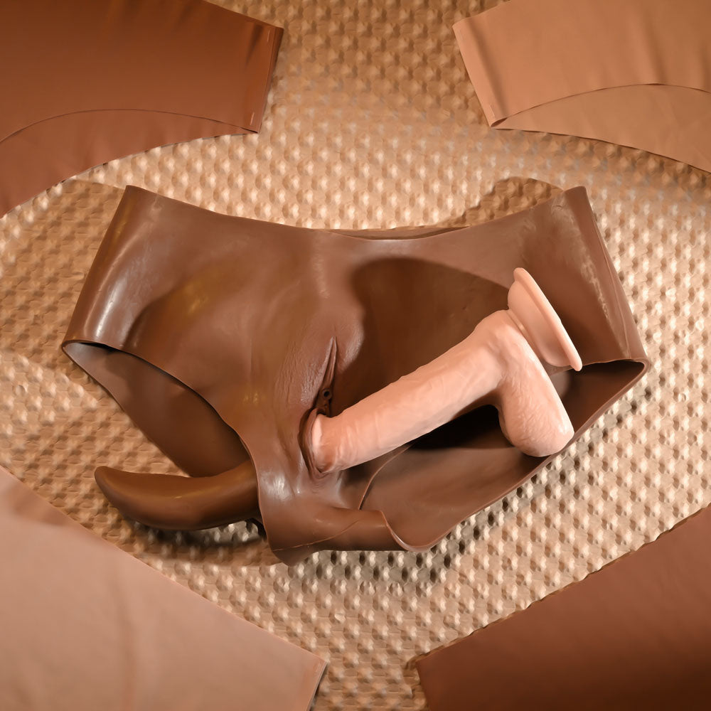 Gender X Undergarments Briefs Dark Brown Wearable Vagina Briefs