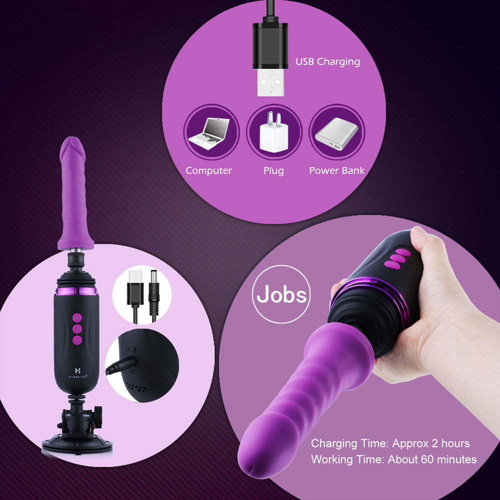 Hismith Capsule Rechargeable Portable Sex Machine With App Control
