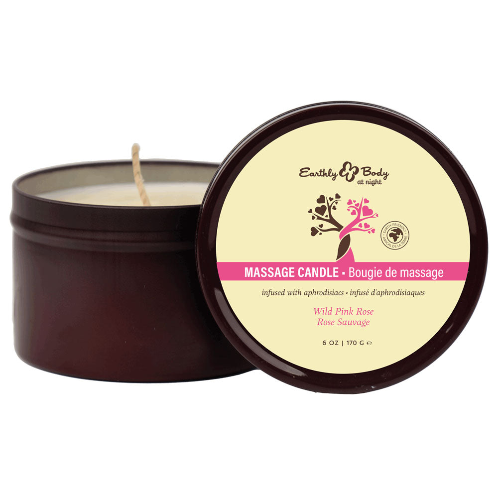 Eb Aphrodisiac Massage Candle Wild Pink Rose Wild Pink Rose Scented Massage Candle 170 G