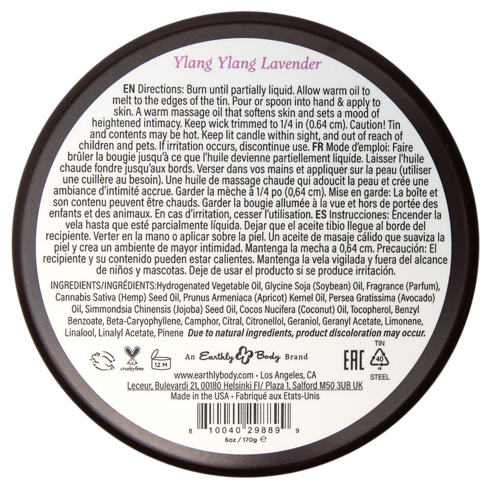 Eb Aphrodisiac Massage Candle Ylang Ylang Lavender Ylang Ylang Lavender Scented Massage Candle 170 G