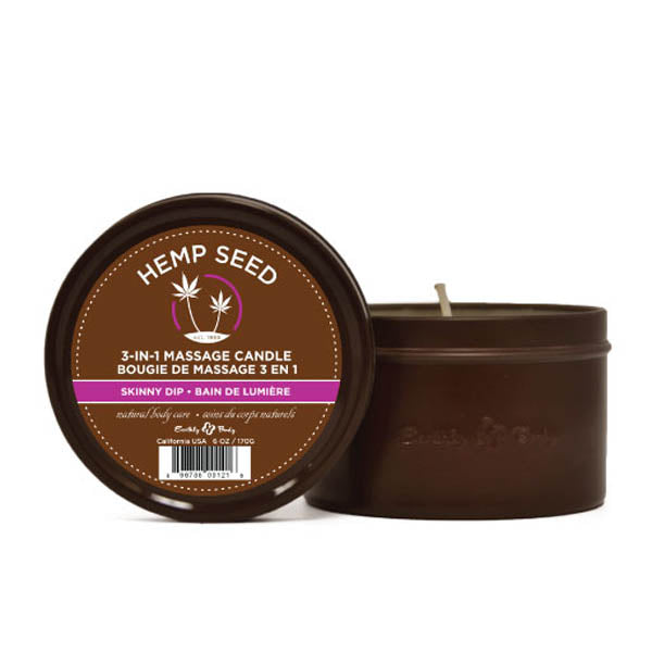 Hemp Seed 3 In 1 Massage Candle Skinny Dip (Vanilla & Fairy Floss) 170 G