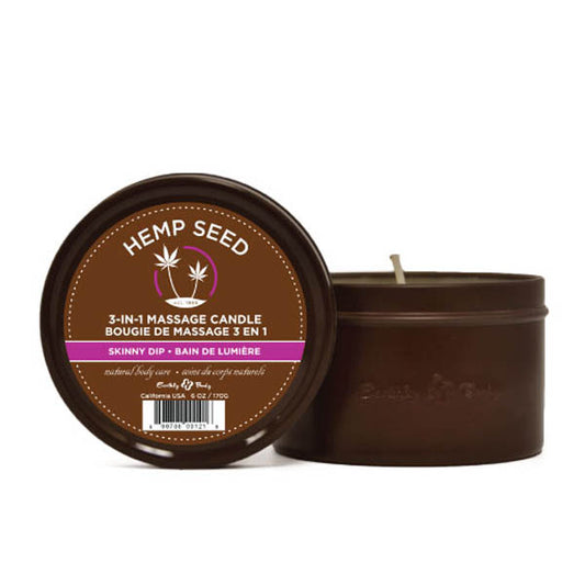 Hemp Seed 3 In 1 Massage Candle Skinny Dip (Vanilla & Fairy Floss) 170 G