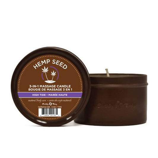 Hemp Seed 3 In 1 Massage Candle High Tide (Coconut Lime Verbena) 170 G