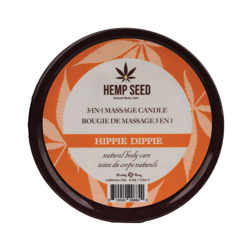 Hemp Seed 3 In 1 Massage Candle Hippie Dippie (Toasted Coconut, Sparkling Cashmere, Sandalwood) 170 G