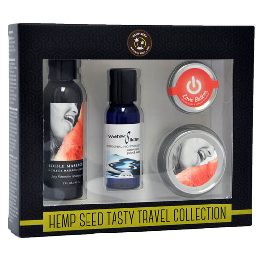 Hemp Seed Tasty Travel Collection Watermelon Scented Lotion Kit 4 Piece Set