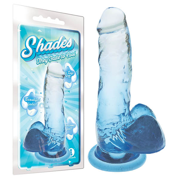 Shades 7'' Jelly Tpr Dong Blue 17.8 Cm Dong