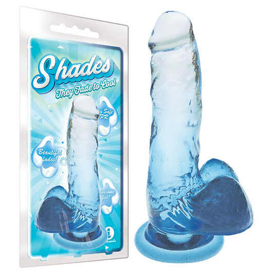 Shades 7'' Jelly Tpr Dong Blue 17.8 Cm Dong