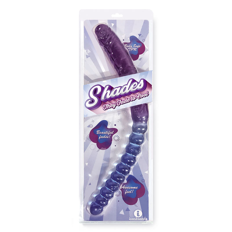Shades 17'' Jelly Tpr Double Dong Violet/Blue 44 Cm Double Dong